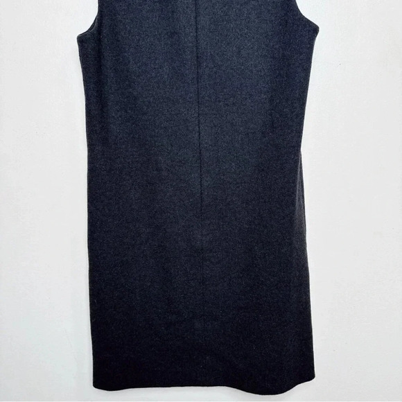 Lanvin Paris Wool Womens 40 Sleeveless Grey Sheath Dress - Picture 11 of 12
